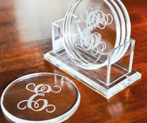 Acrylic laste cutting for logos and design