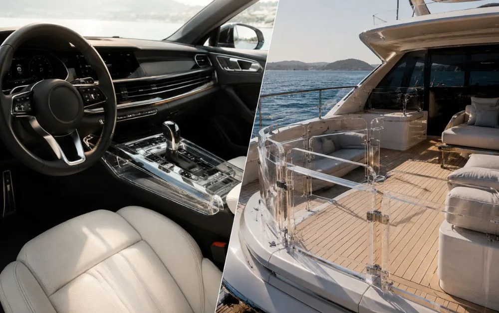 How Acrylic Is Used in Luxury Yachts and Automobiles: Strength, Clarity & Custom Design